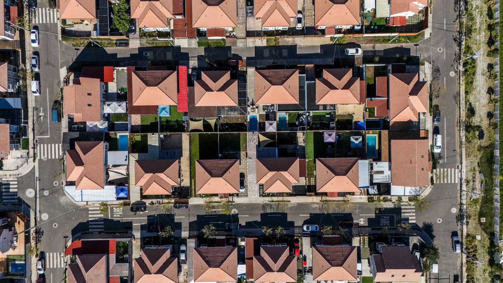 Plano Cenital Bloque de Casas Altos del Valle